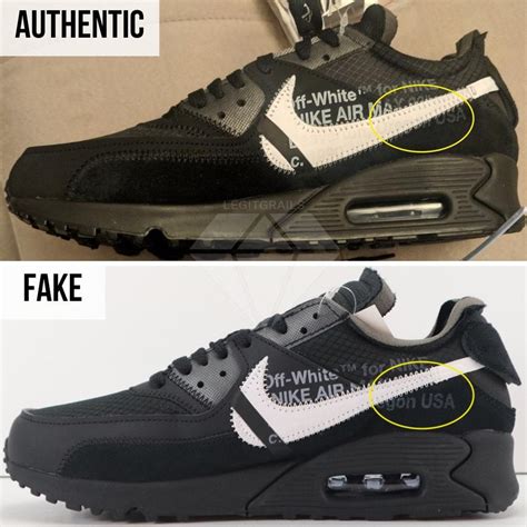 how to spot fake nike air max 90|off white air max 90 black.